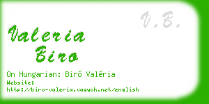 valeria biro business card