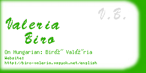 valeria biro business card